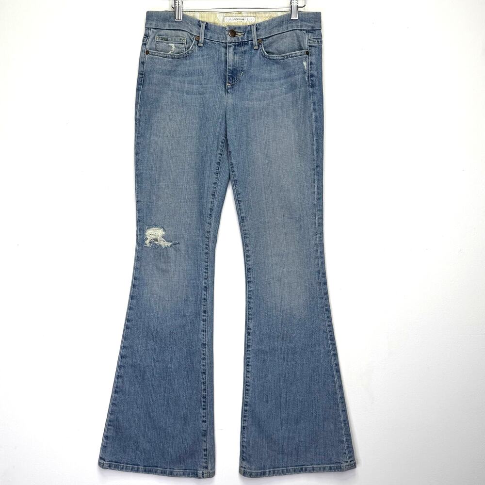 Joes Jeans Stardust Flare Leg Womens 28 Lee Wash Low Rise Y2k Distressed Grunge